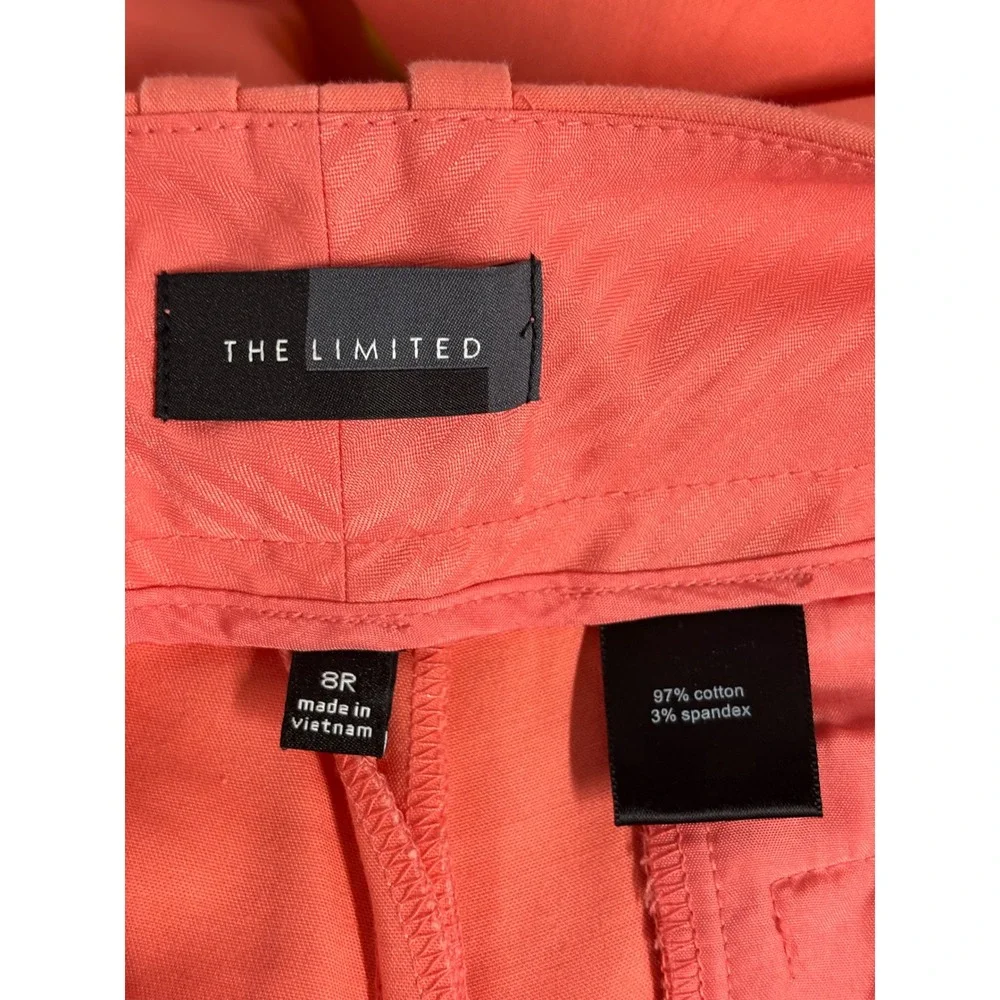 The Limited Women Coral Pink Tapered Leg Stretch Dress Pants Size 8R Business